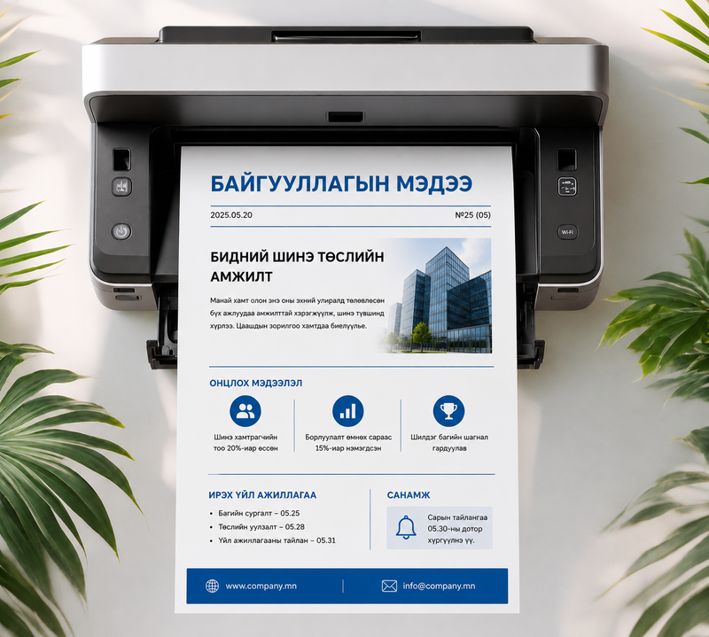 Брошур & Тараах материал